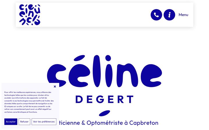 Screenshot of celinedegert-opticien.fr