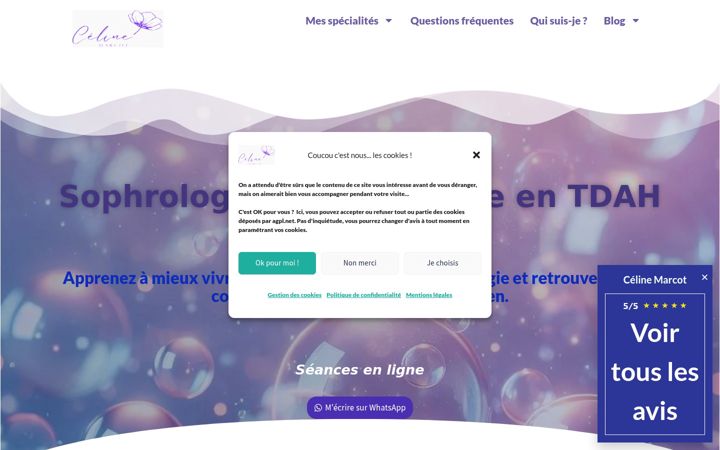 Screenshot of celinemarcot.fr