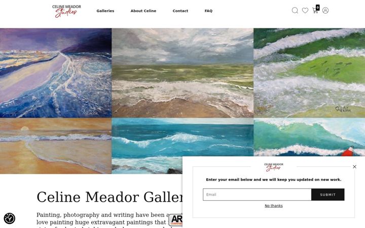 Screenshot of celinemeadorstudios.com