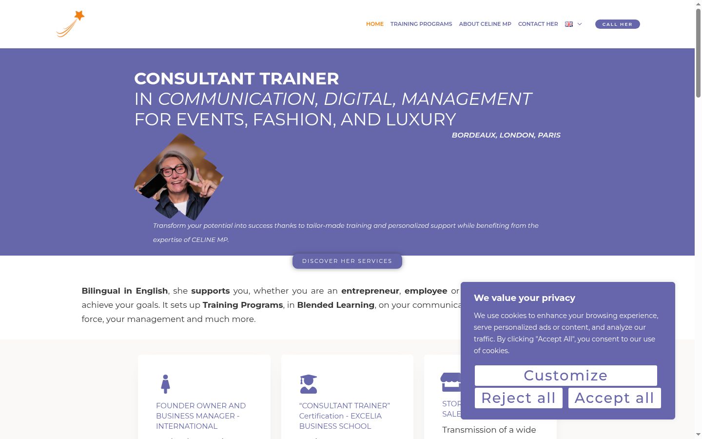 Screenshot of the consent banner shown before any interaction
