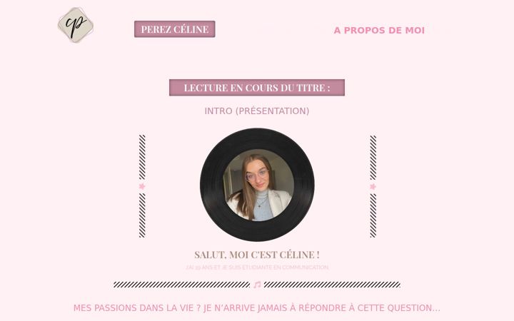 Screenshot of celineperez-portfolio.fr
