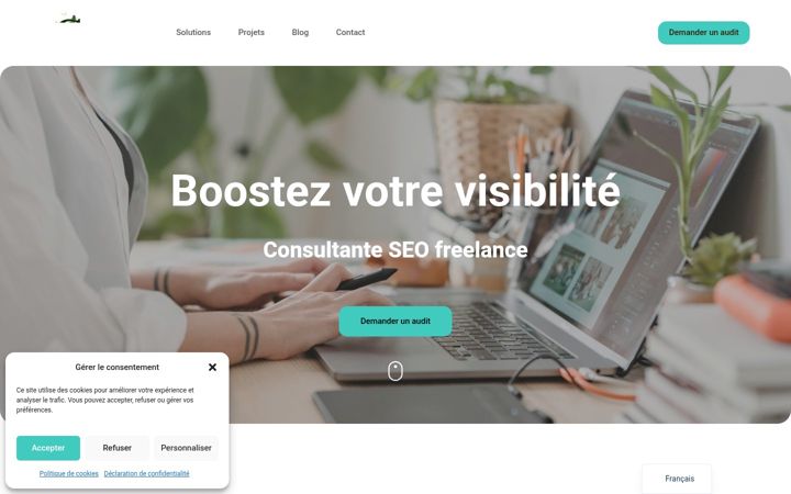 Screenshot of celinesapinho.fr
