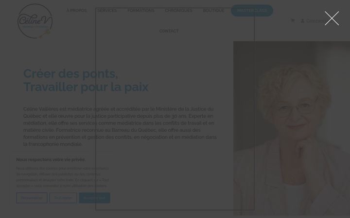 Screenshot of celinevallieres.com