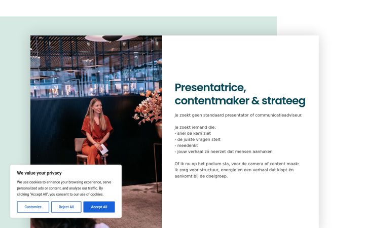 Screenshot di celineverhoef.nl
