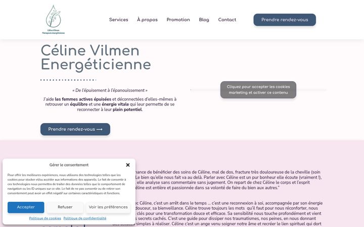 Screenshot of celinevilmen.com