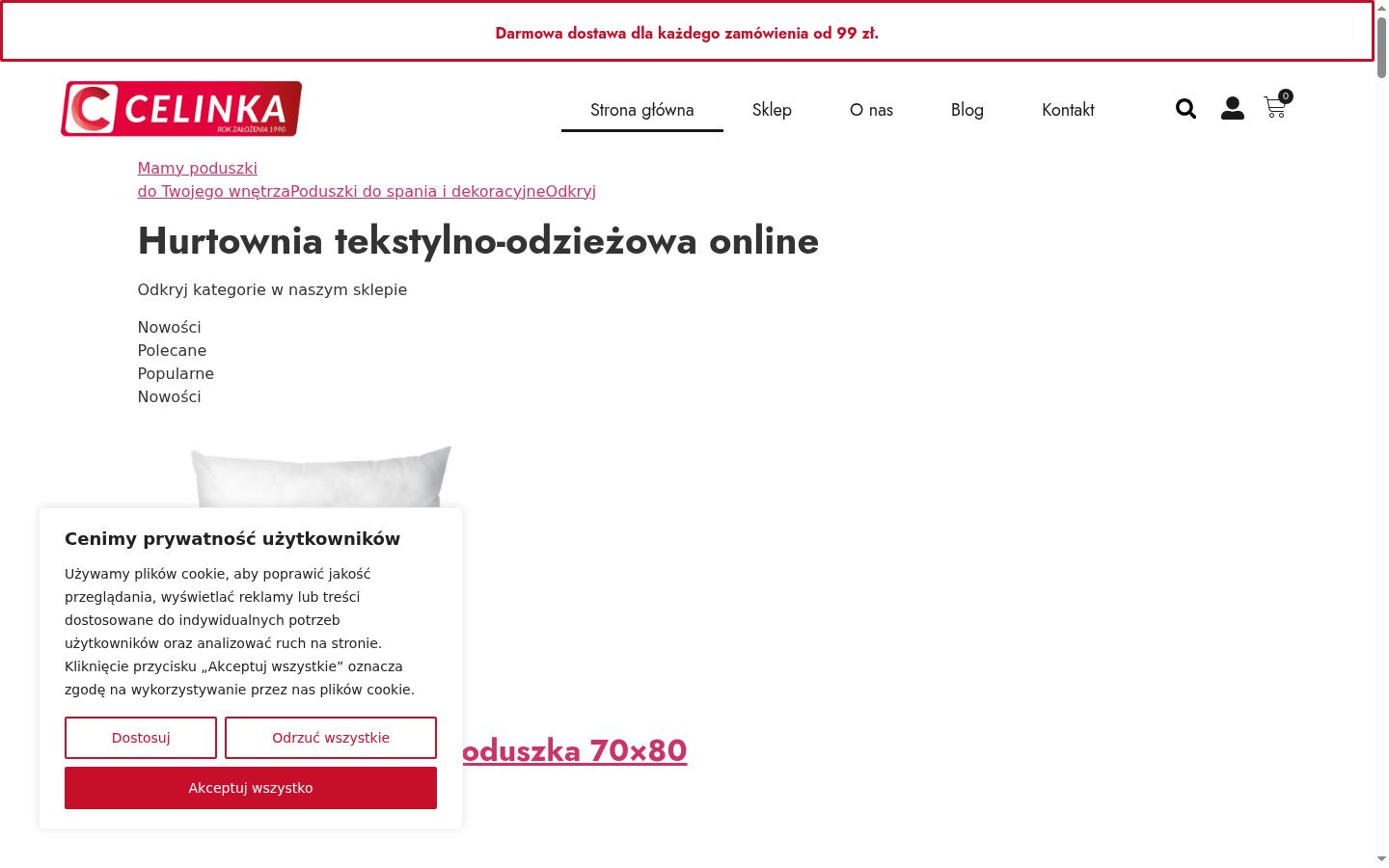 Képernyőkép a bármilyen interakció előtt megjelenő hozzájárulási bannerről