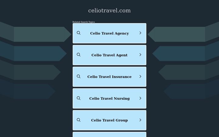 Screenshot of celiotravel.com