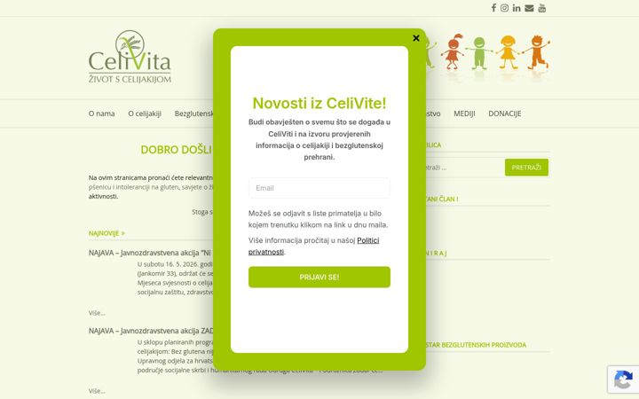 Screenshot of celivita.hr