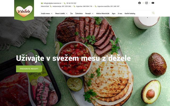 Skærmbillede af celjske-mesnine.si