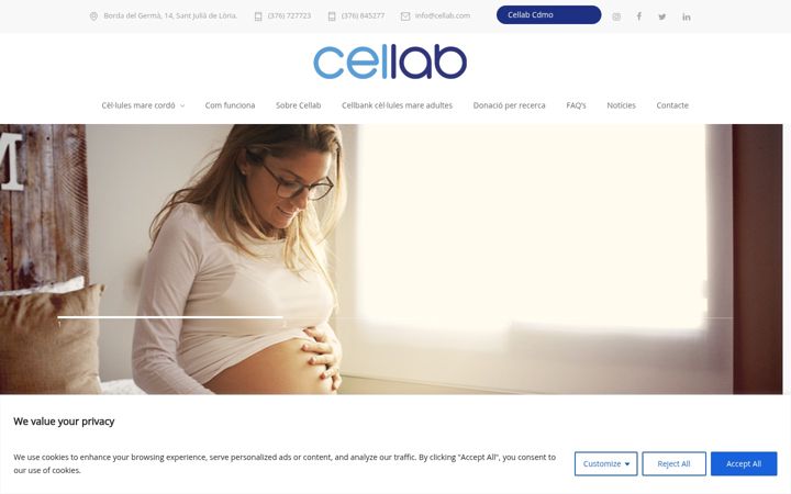 Screenshot of cellab.com