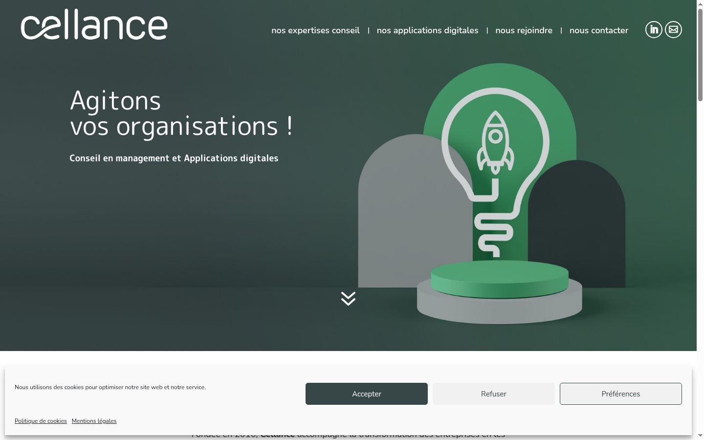Screenshot of the consent banner shown before any interaction