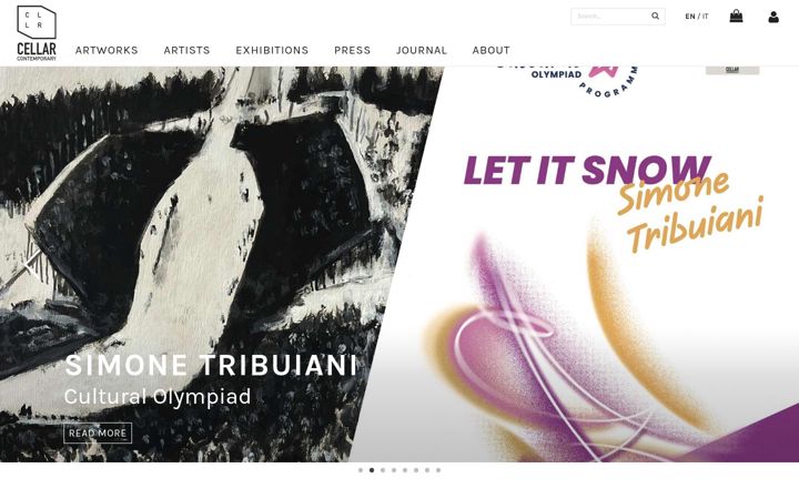 Screenshot of cellarcontemporary.com