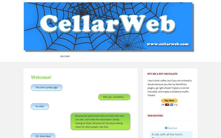 Screenshot of cellarweb.com
