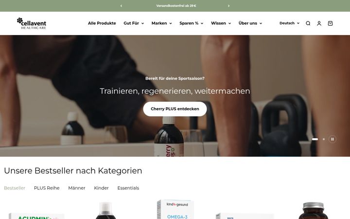 Screenshot of cellavent.de