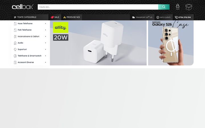 Captura de ecrã de cellbox.ro