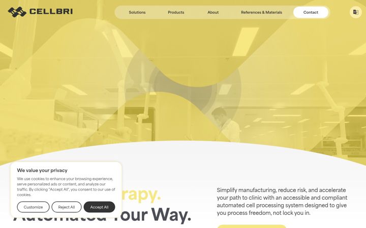 Screenshot of cellbri.com