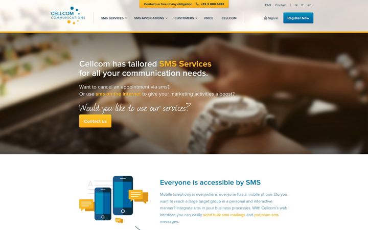 Screenshot of cellcom.eu