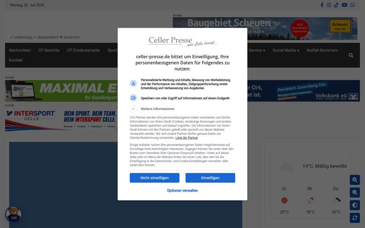 Screenshot of celler-presse.de
