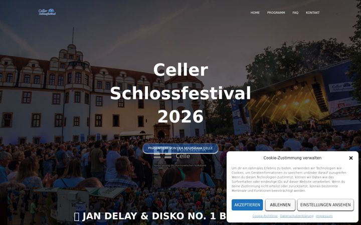 Screenshot of celler-schlossfestival.de