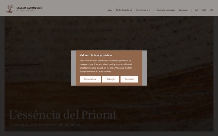Screenshot of cellerbartolome.com