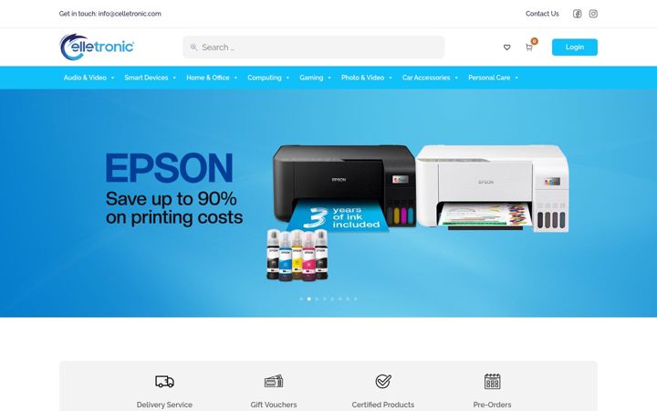 Screenshot of celletronic.com
