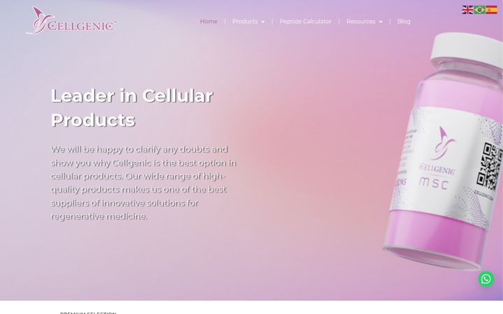 Screenshot ta' cellgenic.com.br