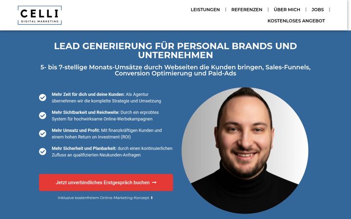 Screenshot of celli.agency