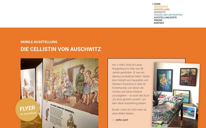Screenshot von cellistin-von-auschwitz.de