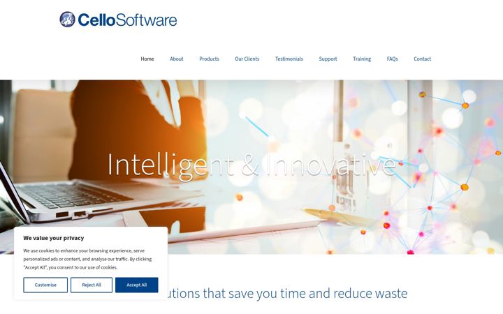 Screenshot ta' cellosoftware.co.uk