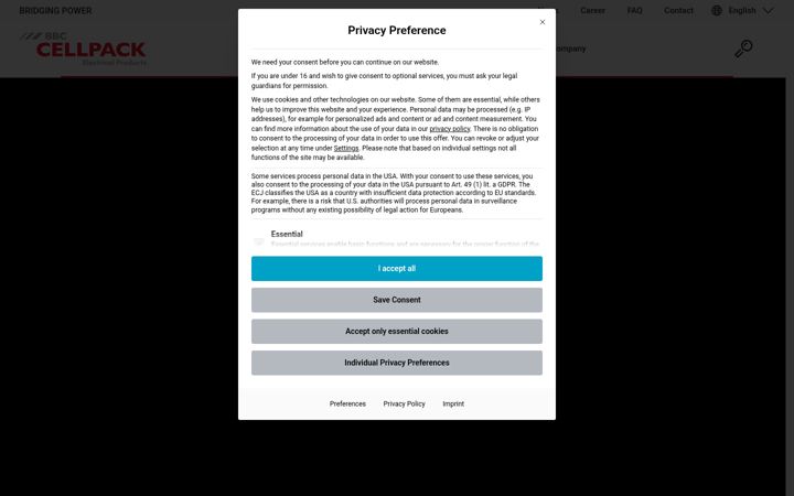 Screenshot of cellpack.com