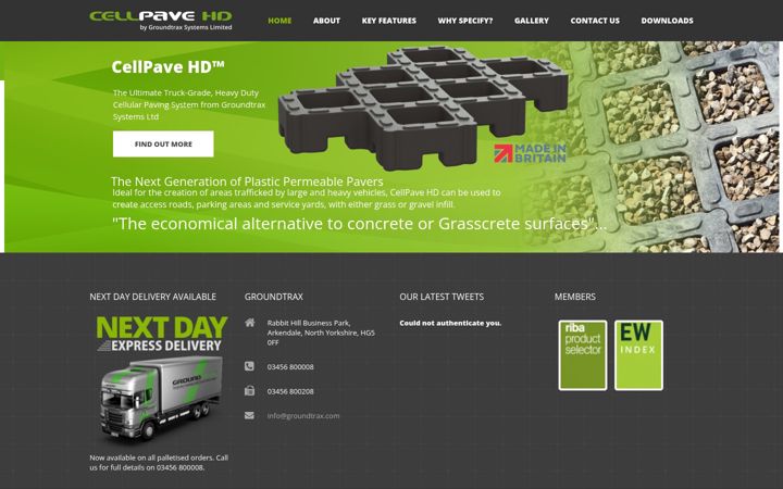 Screenshot of cellpave.com
