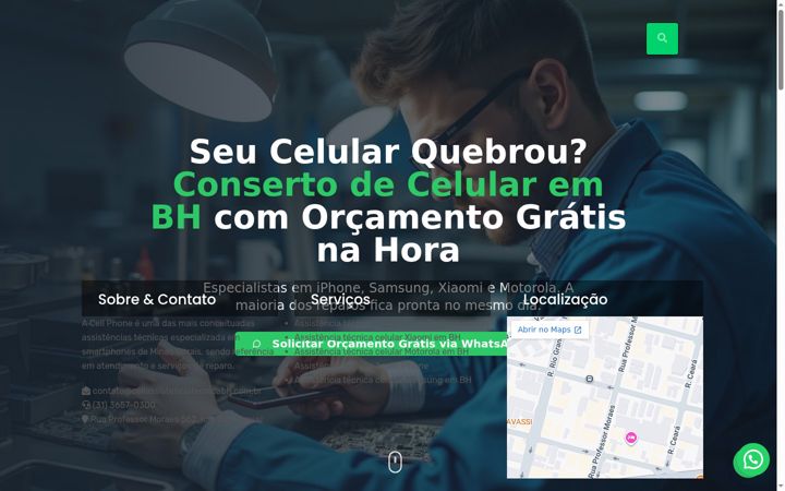 Screenshot ta' cellphonebh.com.br