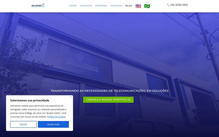 Screenshot ta' cellproject.com.br