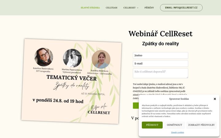 Screenshot ta' cellreset.cz