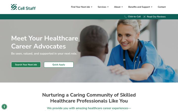 Screenshot of cellstaff.com