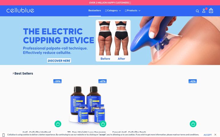 Screenshot of cellublue.com