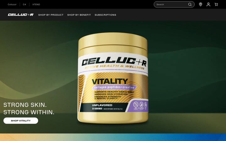 Screenshot of cellucor.com