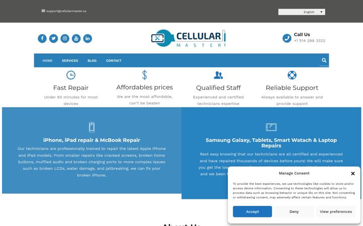 Screenshot von cellularmaster.ca