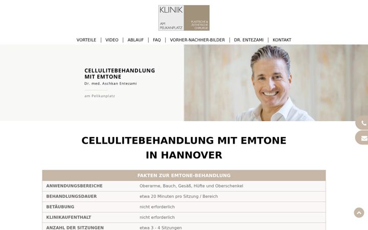 Screenshot of cellulitebehandlung-hannover.de