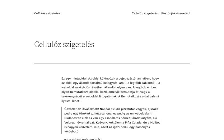 Screenshot of cellulozszigeteles.com