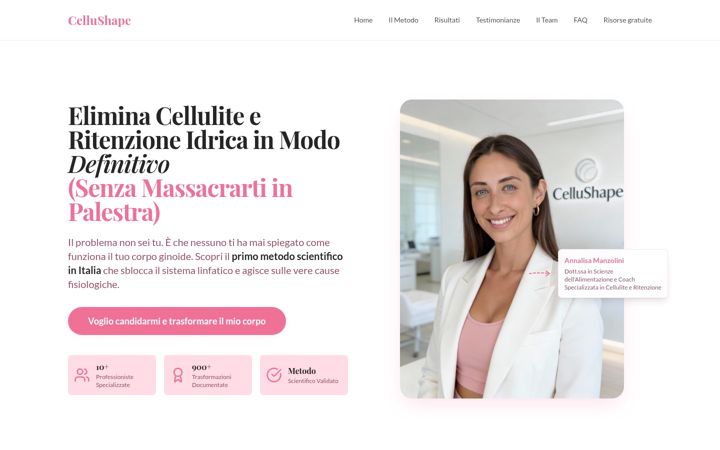Screenshot of cellushape.com