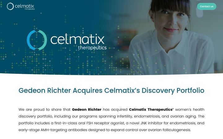 Screenshot of celmatix.com