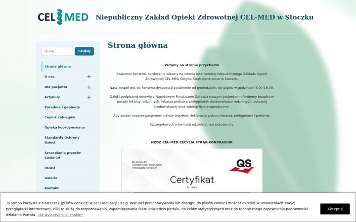 Ekrano kopija celmed.com.pl