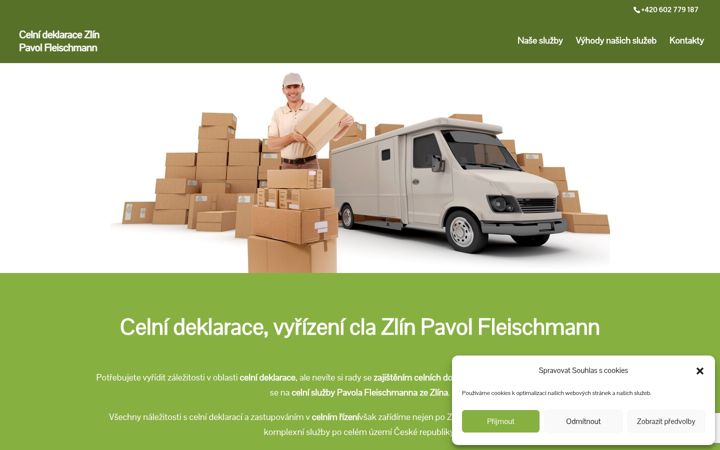 Screenshot ta' celnideklarace-zlin.cz