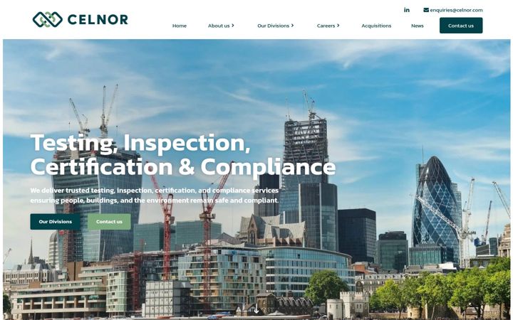 Screenshot of celnor.com