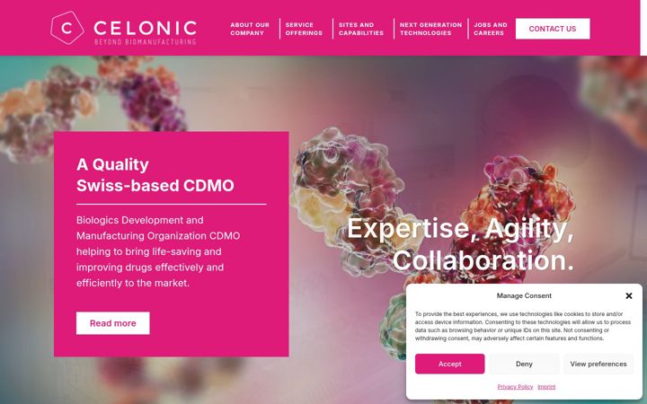 Screenshot of celonic.com