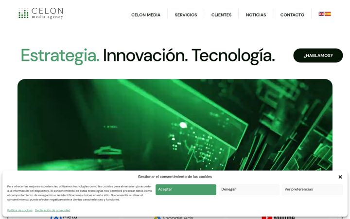 Screenshot of celonmedia.com