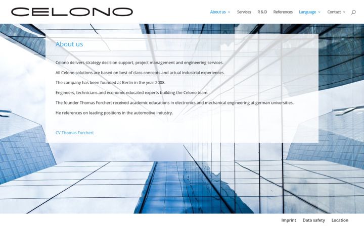 Screenshot of celono.com