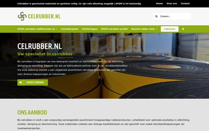 Snímek obrazovky celrubber.nl
