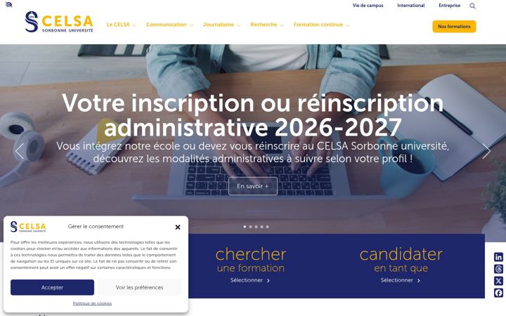 Screenshot of celsa.fr